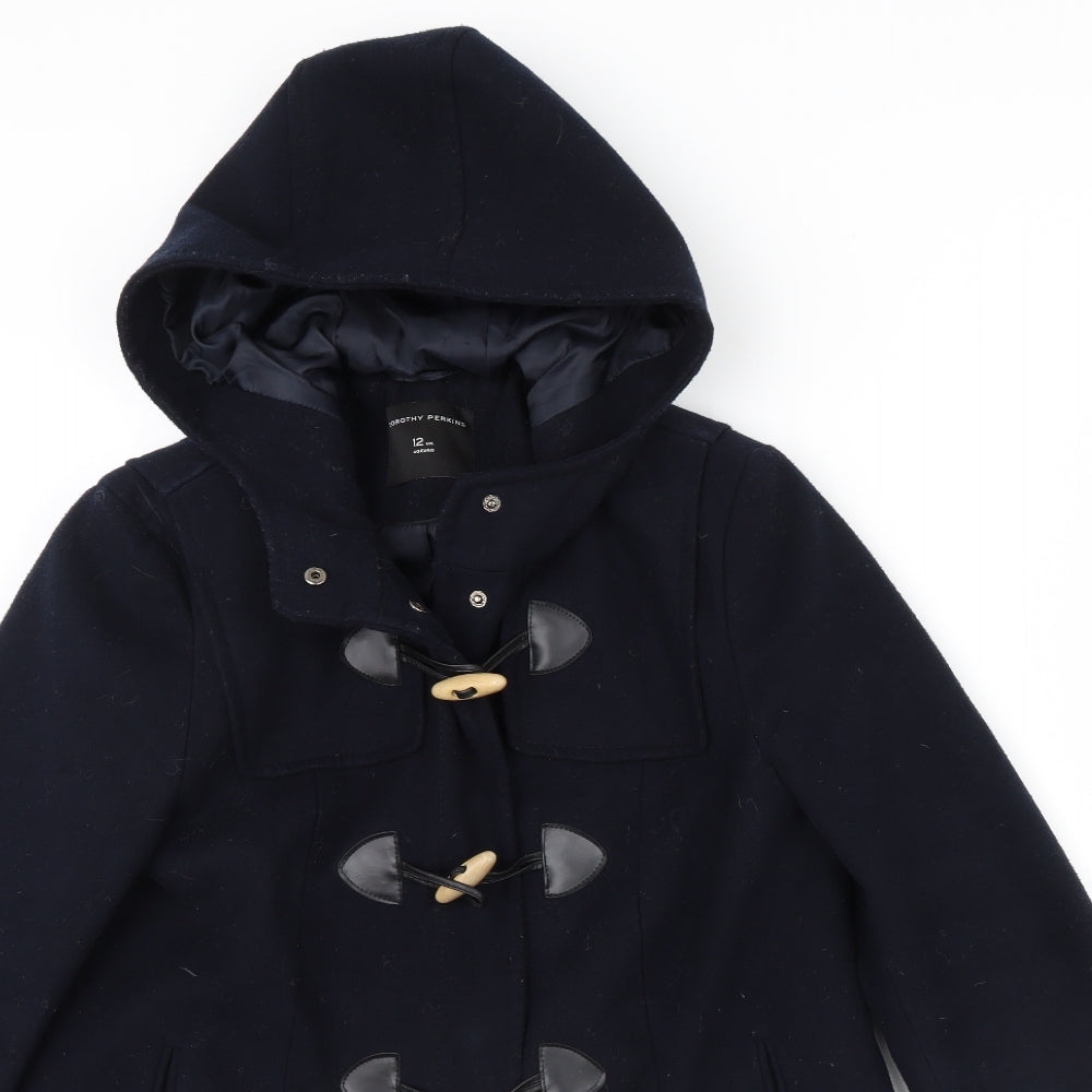 Dorothy Perkins Womens Blue   Overcoat Coat Size 12