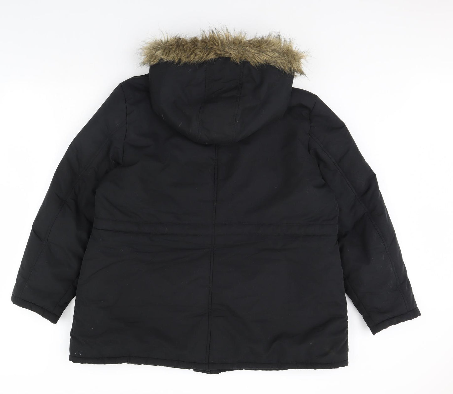 B You Womens Black   Rain Coat Coat Size 20