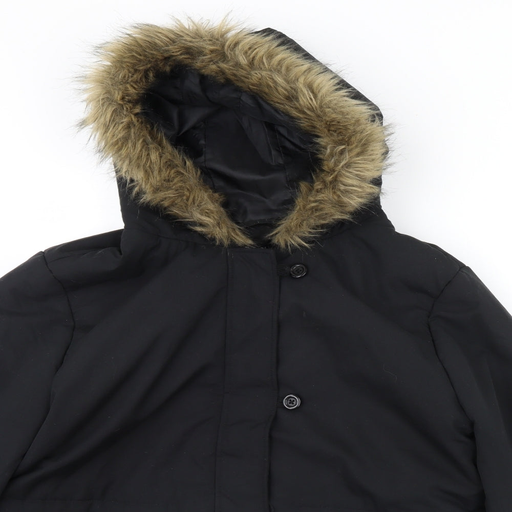 B You Womens Black   Rain Coat Coat Size 20