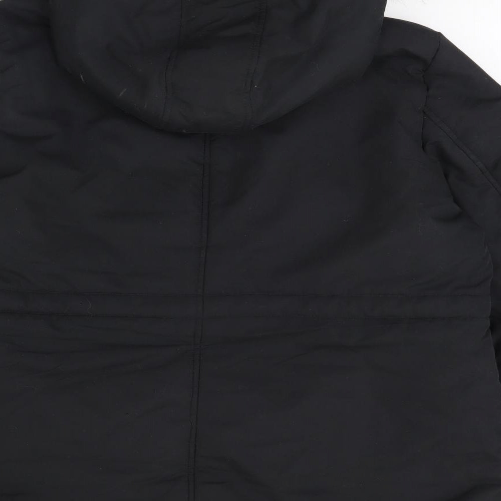 B You Womens Black   Rain Coat Coat Size 20