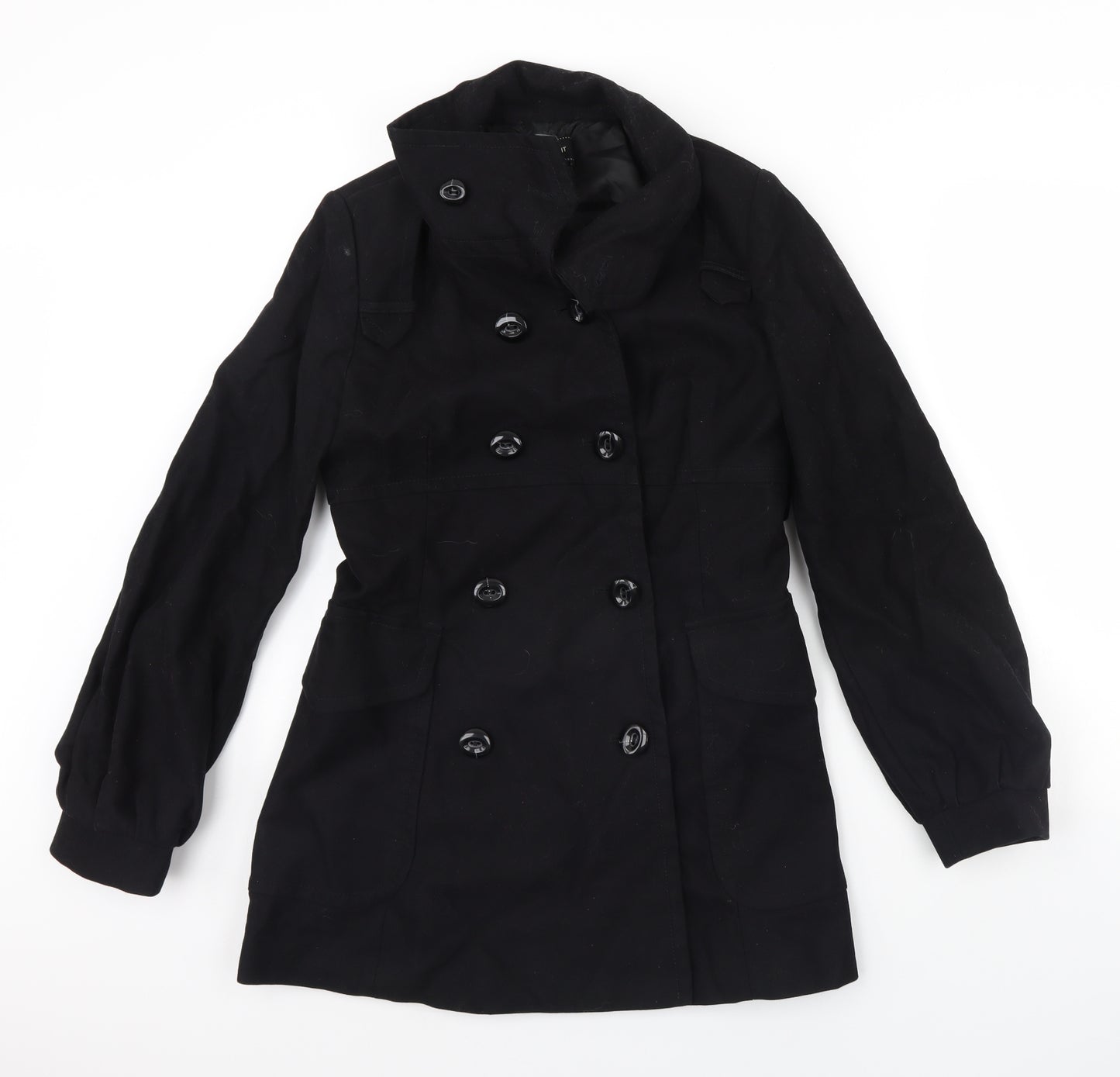 MNG Womens Black   Overcoat Coat Size L