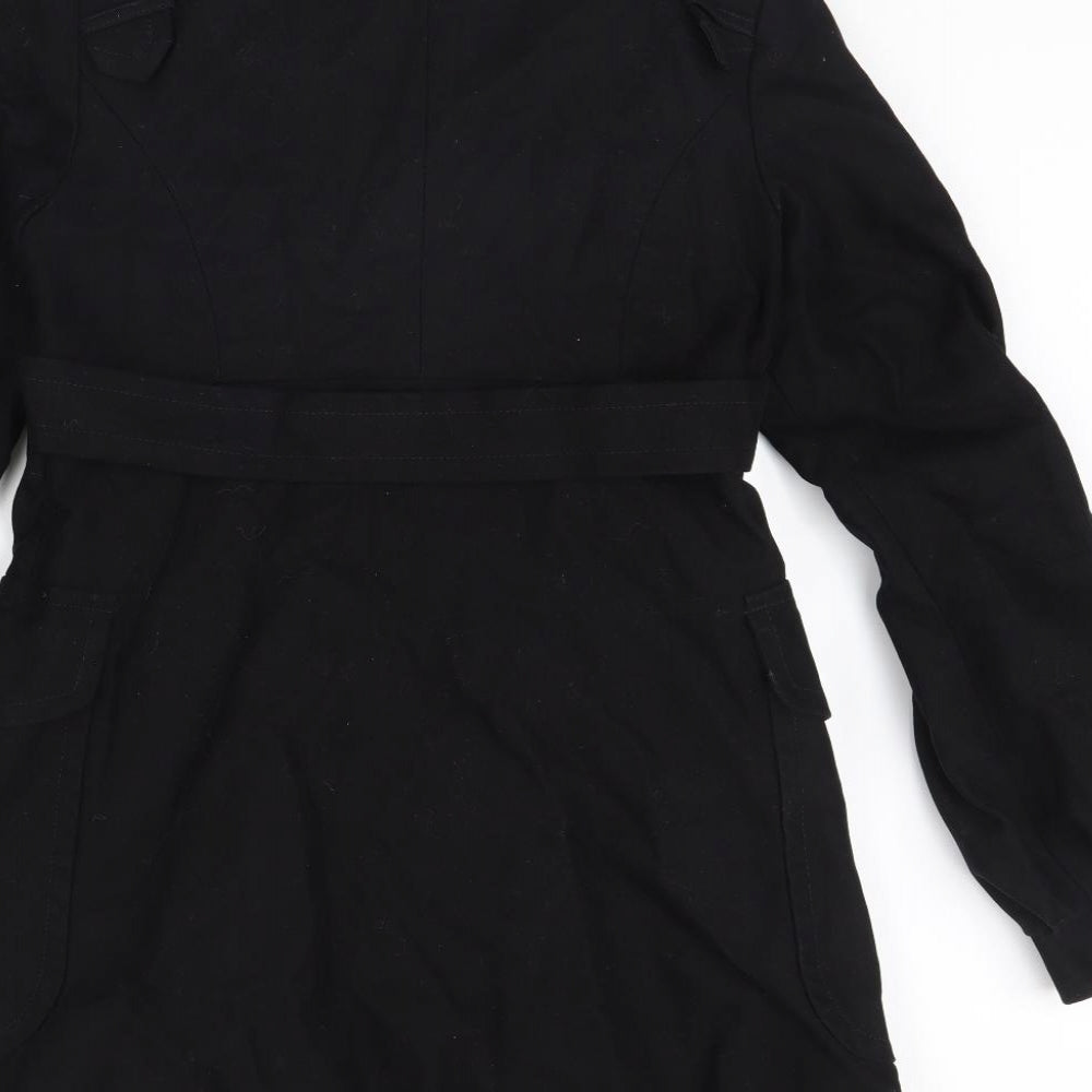 MNG Womens Black   Overcoat Coat Size L
