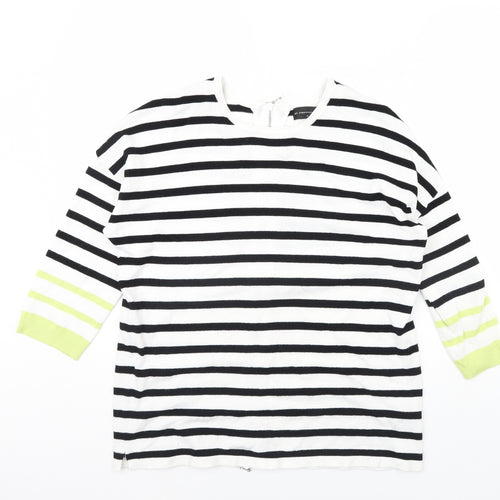 Atmosphere Womens Black Striped  Pullover Jumper Size M
