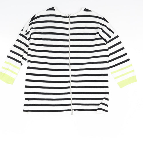 Atmosphere Womens Black Striped  Pullover Jumper Size M