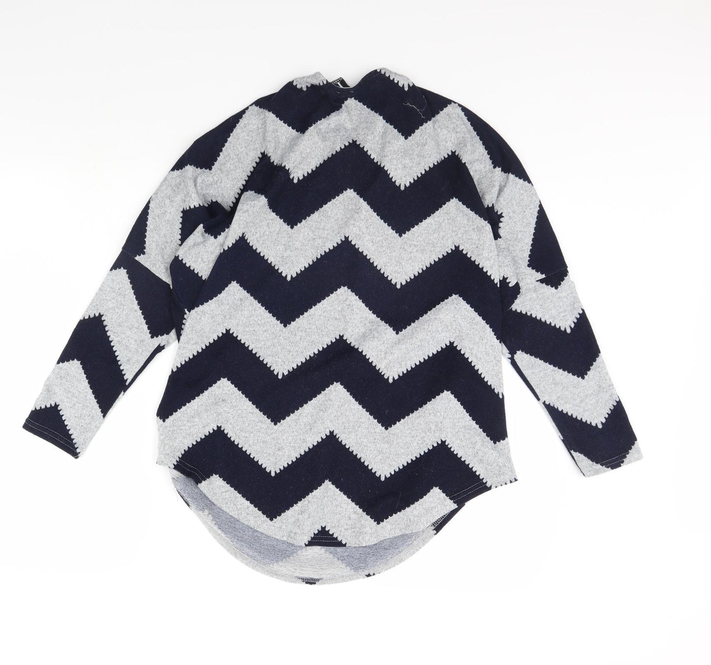 izabel london Womens Blue Herringbone  Pullover Jumper Size 8