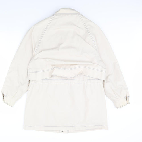 Preworn Womens White   Rain Coat Coat Size 12