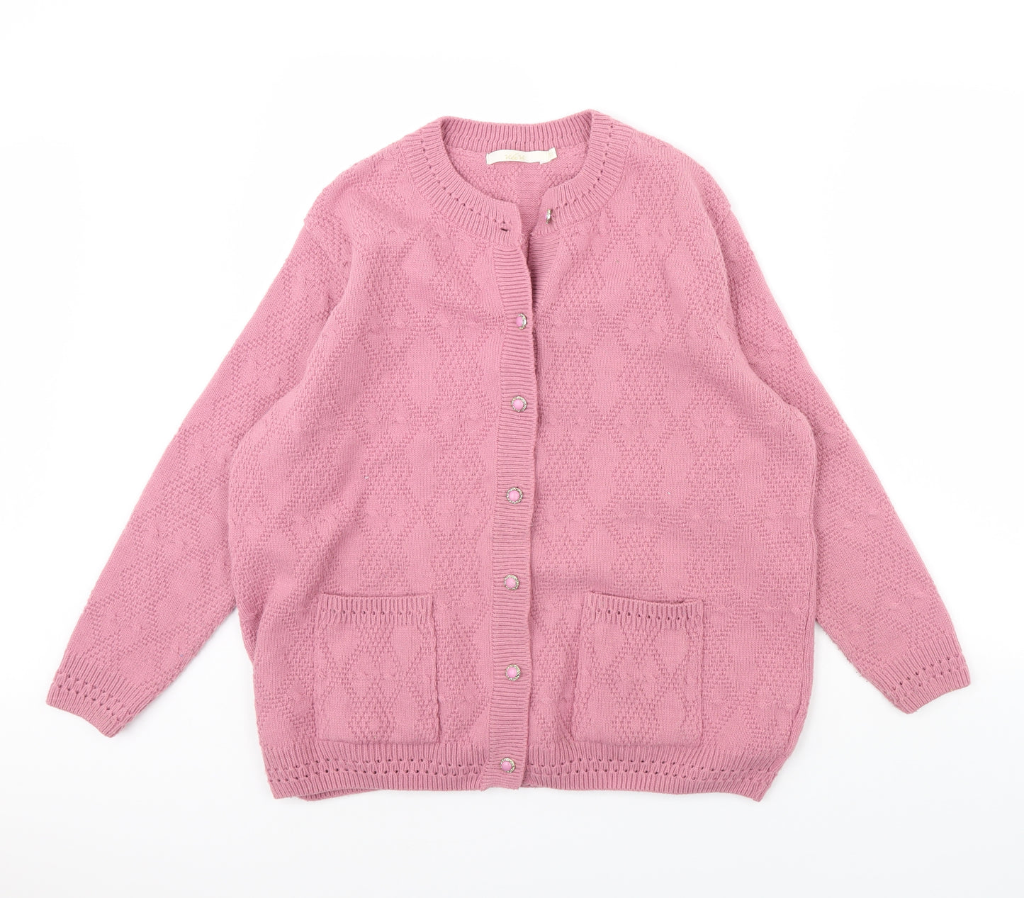 Vida Vi Womens Pink   Cardigan Jumper Size 22