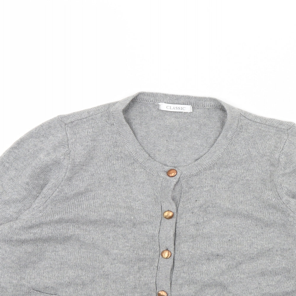 M&S Womens Grey   Cardigan Jumper Size 16