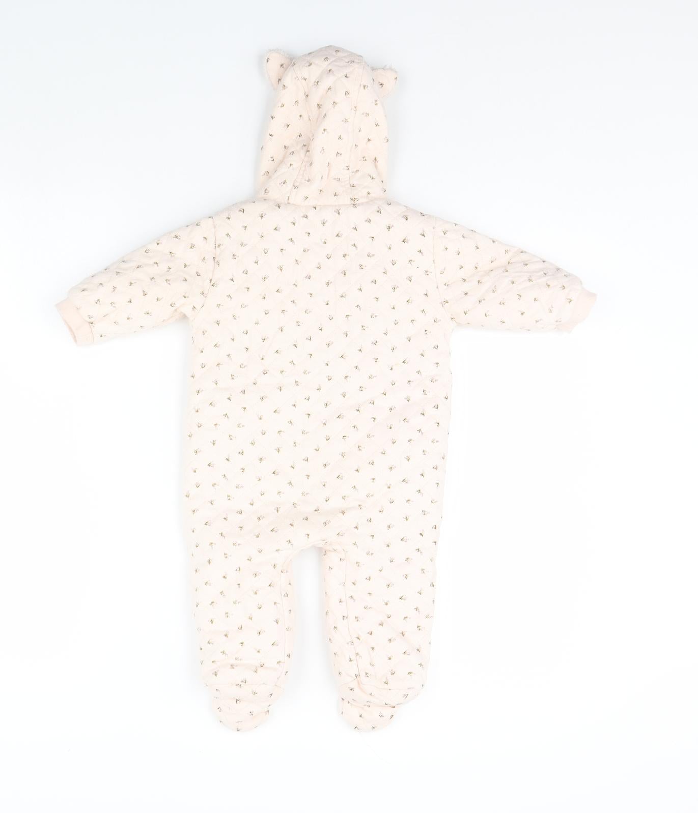NEXT Girls Pink Floral  Babygrow One-Piece Size 3-6 Months