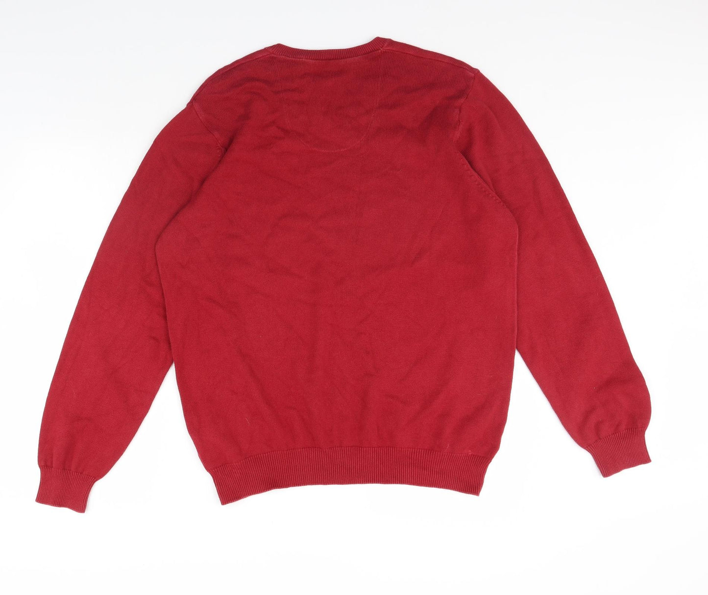 m&s Mens Red   Pullover Jumper Size L