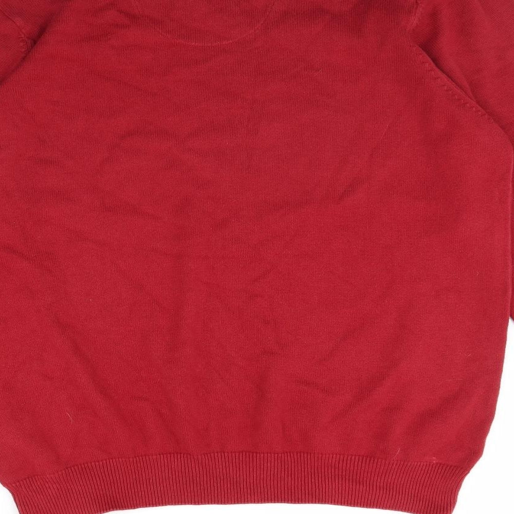 m&s Mens Red   Pullover Jumper Size L