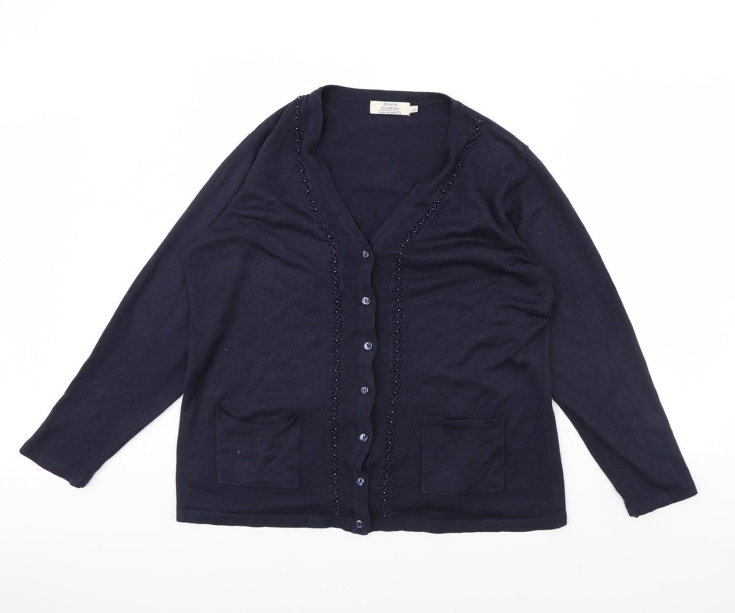 Honour Millburn Womens Blue   Cardigan Jumper Size L