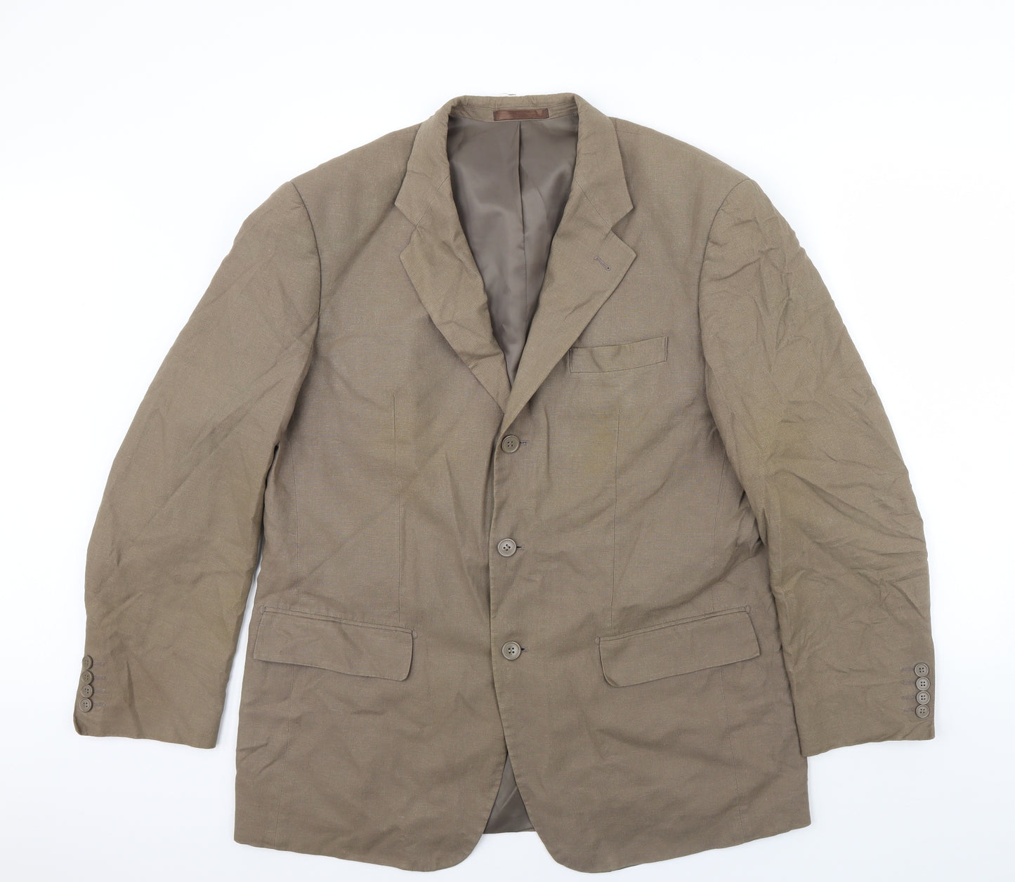 Preworn Mens Brown   Jacket Blazer Size 42  - Shoulder Pads