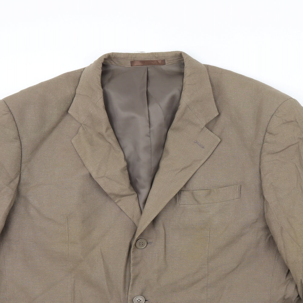 Preworn Mens Brown   Jacket Blazer Size 42  - Shoulder Pads