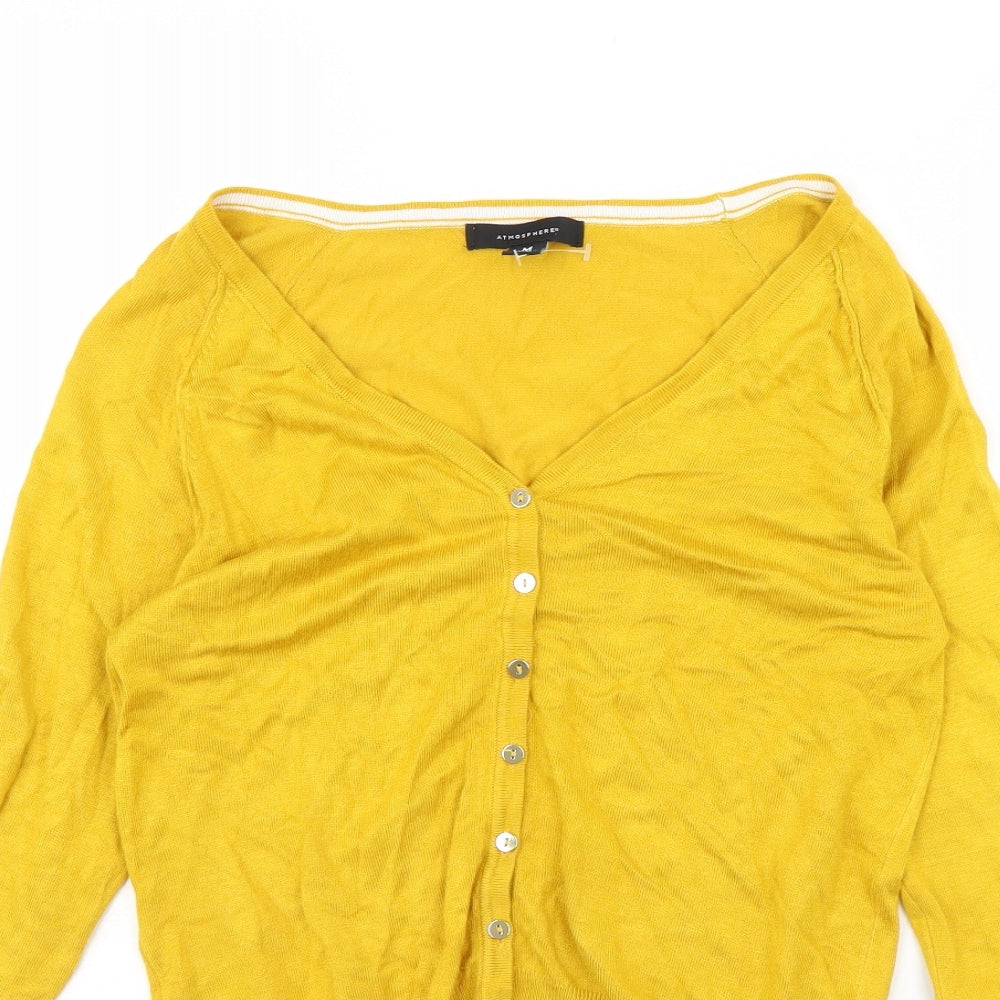 Atmosphere Womens Yellow   Cardigan Jumper Size M