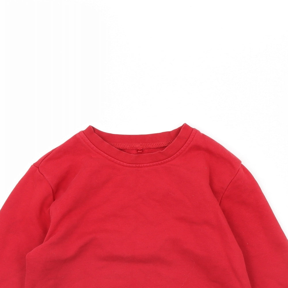 George Girls Red   Pullover Jumper Size 7 Years
