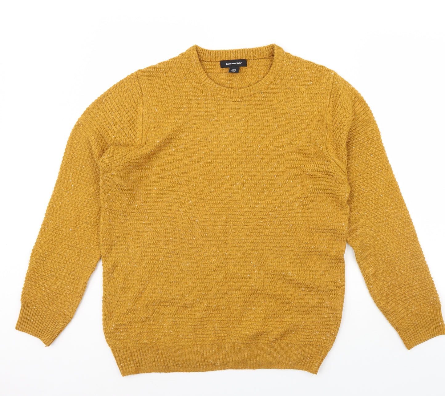 Cedar Wood State Mens Yellow   Pullover Jumper Size L