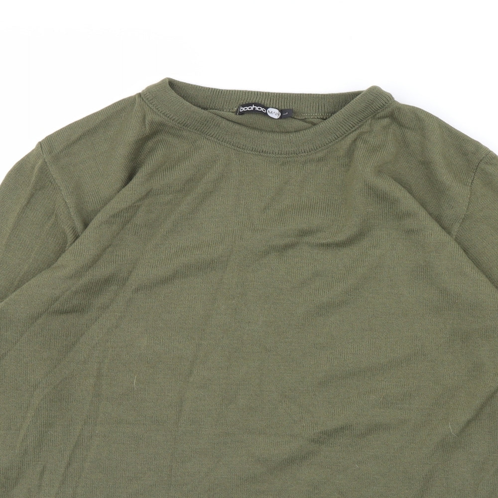 Boohoo Mens Green   Pullover Jumper Size L