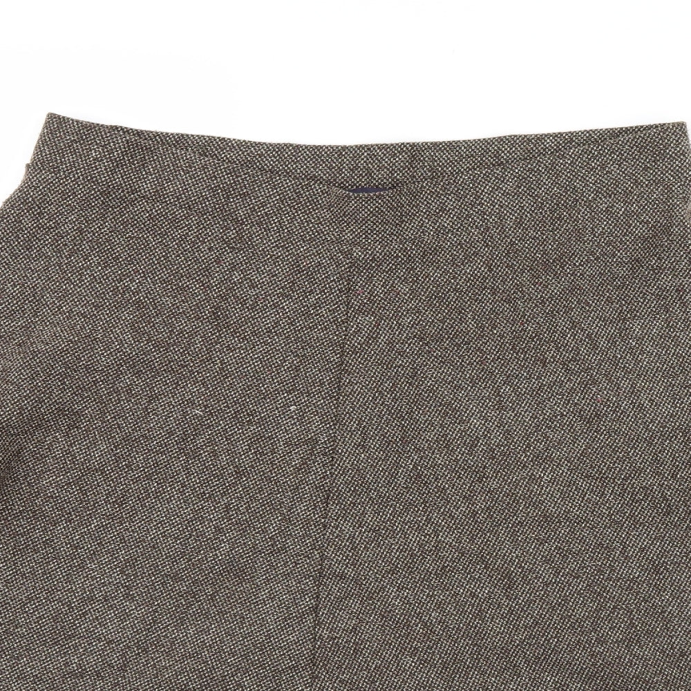 m&s Womens Brown   Flare Skirt Size 16
