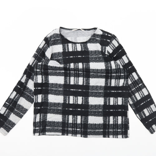 TU Womens Black Check  Pullover Jumper Size 12