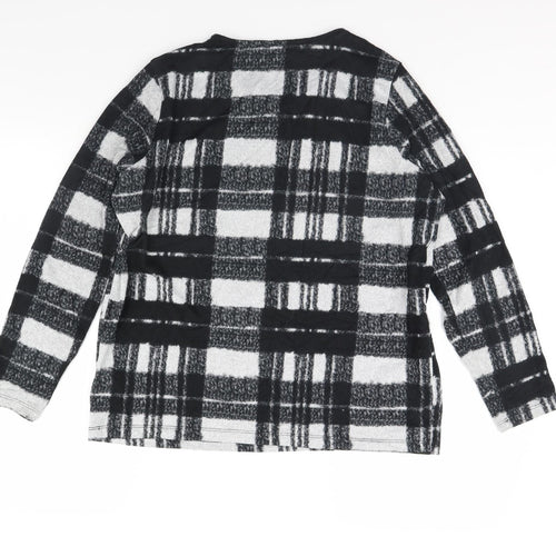 TU Womens Black Check  Pullover Jumper Size 12