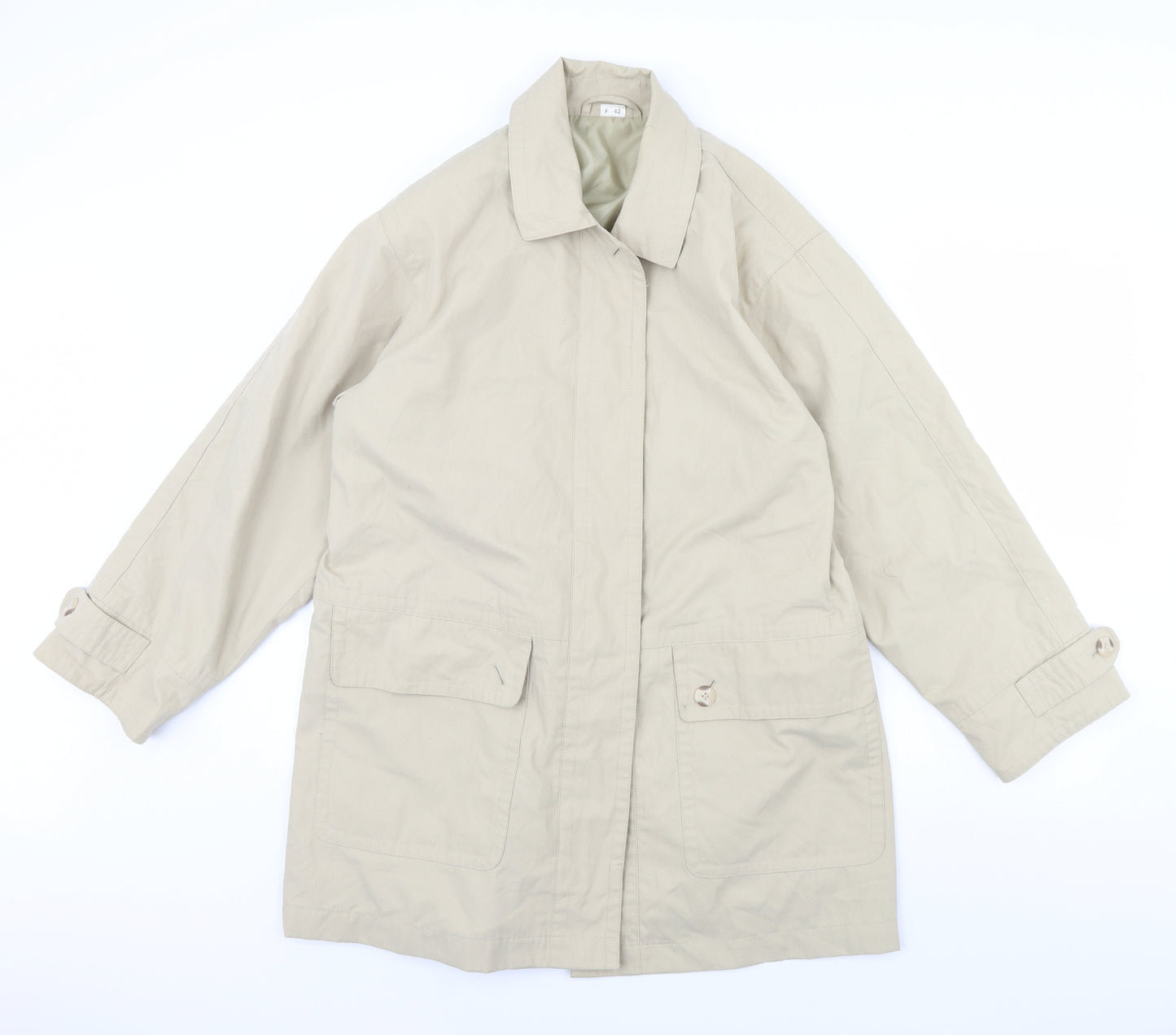 Preworn Womens Beige   Overcoat Coat Size M