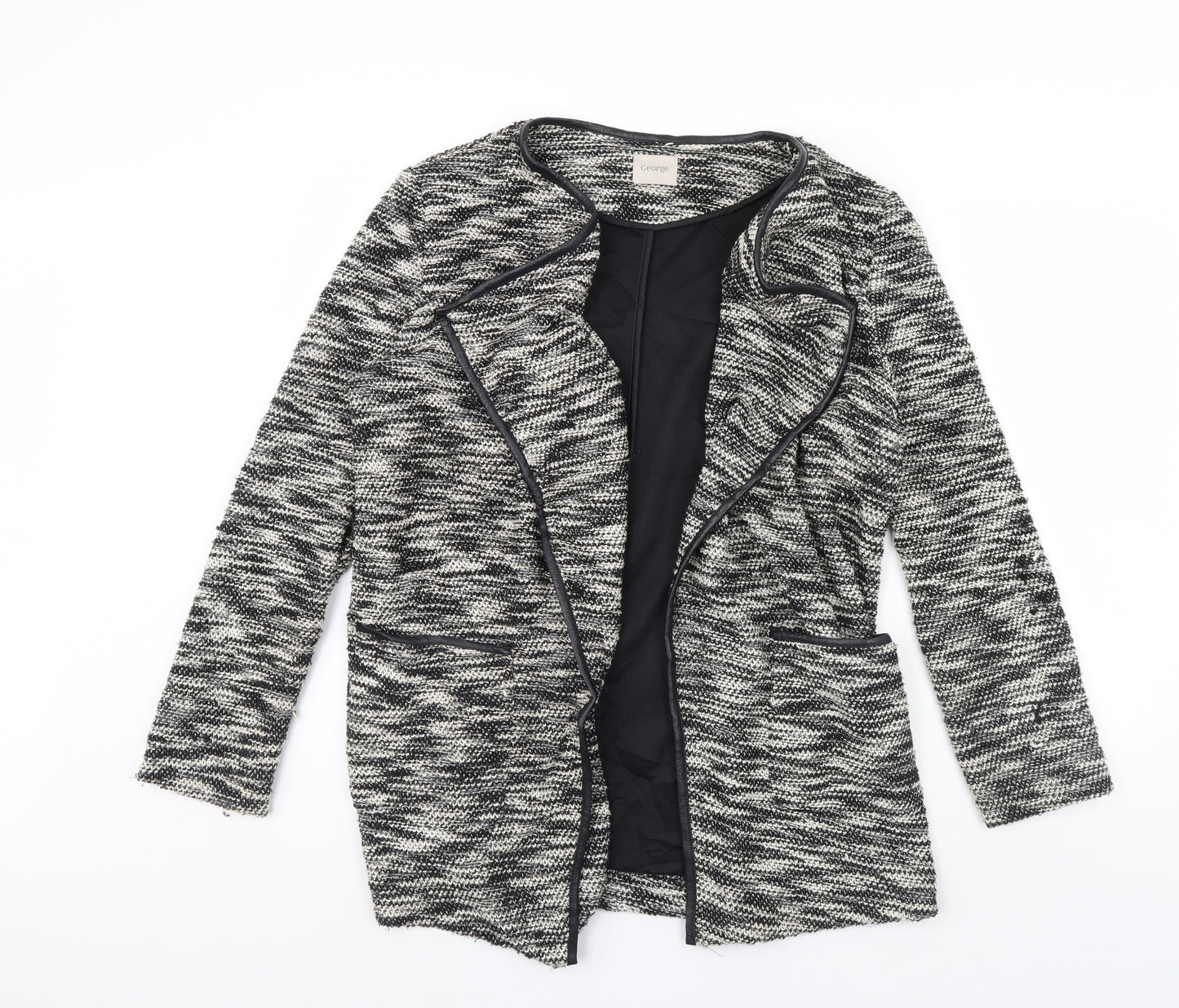 George Womens Beige Herringbone  Jacket  Size 14