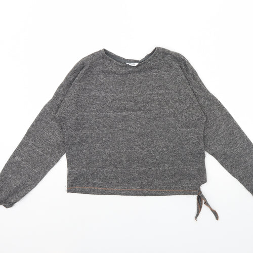 m&s Girls Grey   Pullover Jumper Size 10 Years