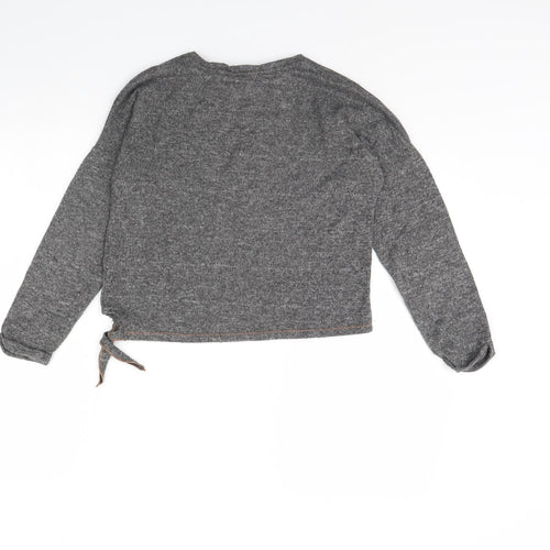 m&s Girls Grey   Pullover Jumper Size 10 Years
