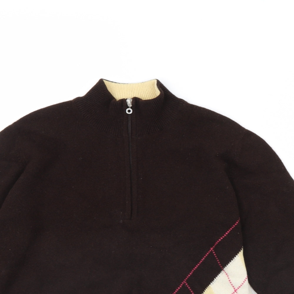 Green Lamb Womens Brown   Henley Jumper Size 12
