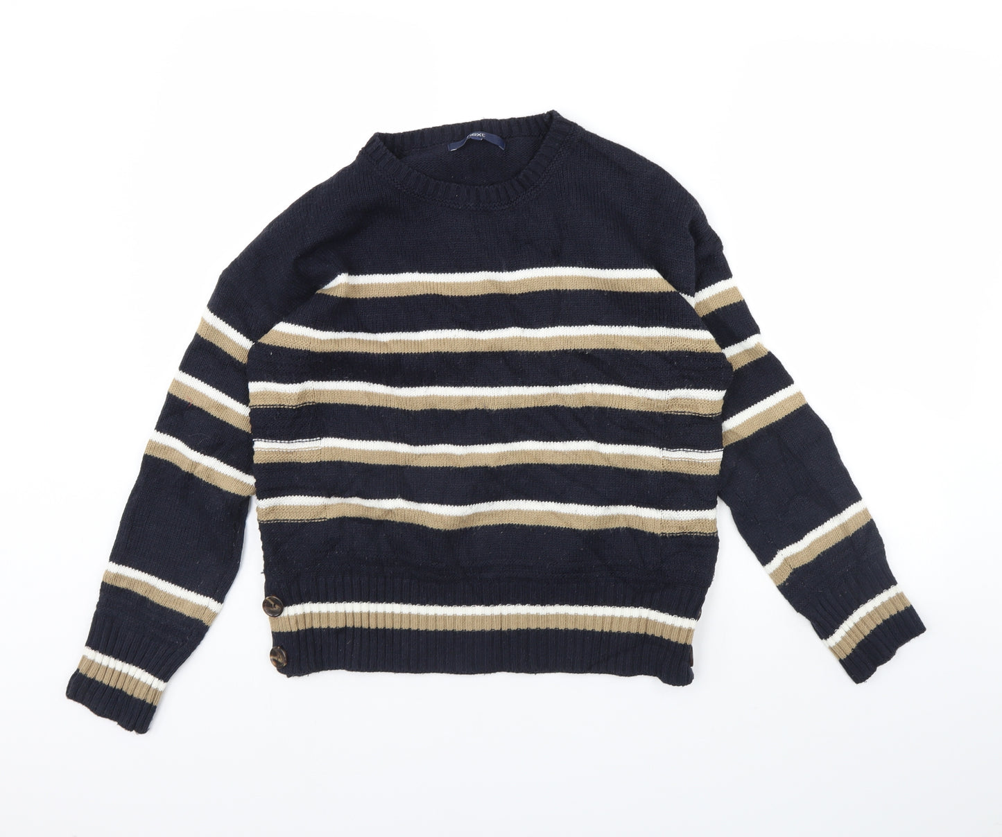 NEXT Womens Blue Striped  Pullover Jumper Size 12