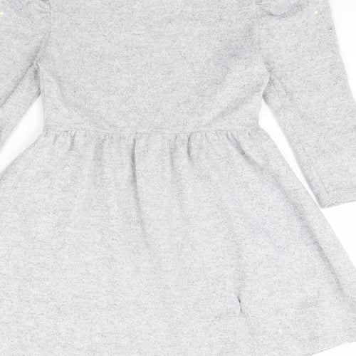 I Love Girls Wear Girls Grey   Fit & Flare  Size 6 Years