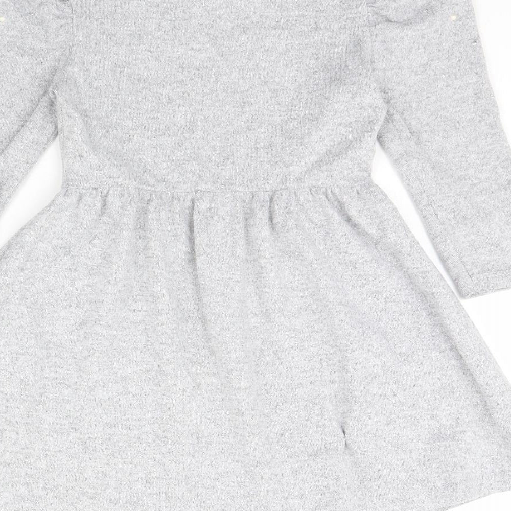 I Love Girls Wear Girls Grey   Fit & Flare  Size 6 Years