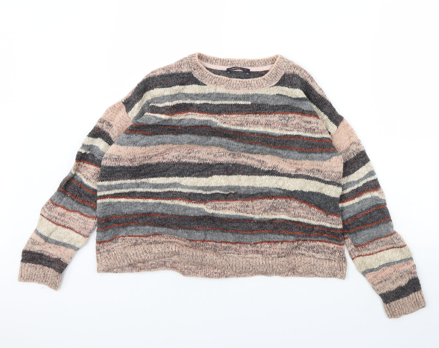 m&s Womens Multicoloured Striped  Pullover Jumper Size 14