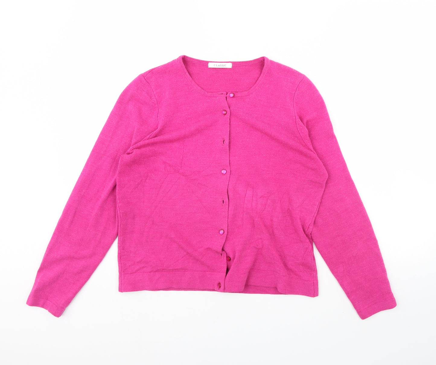 M&S Womens Pink   Cardigan Jumper Size 14