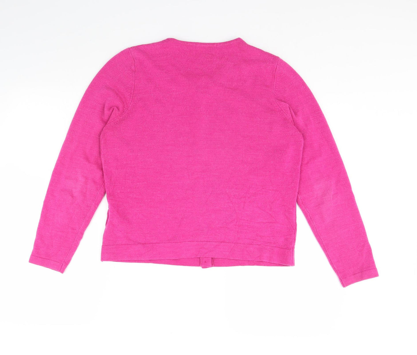 M&S Womens Pink   Cardigan Jumper Size 14