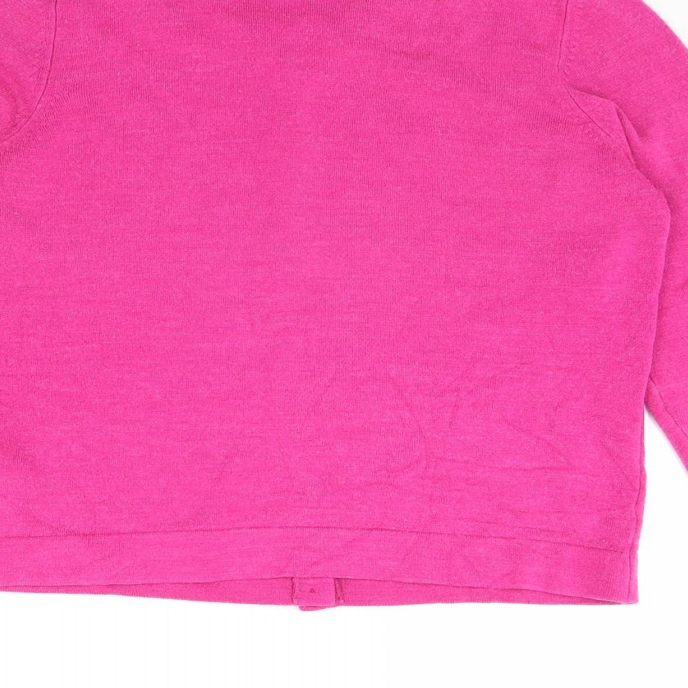M&S Womens Pink   Cardigan Jumper Size 14