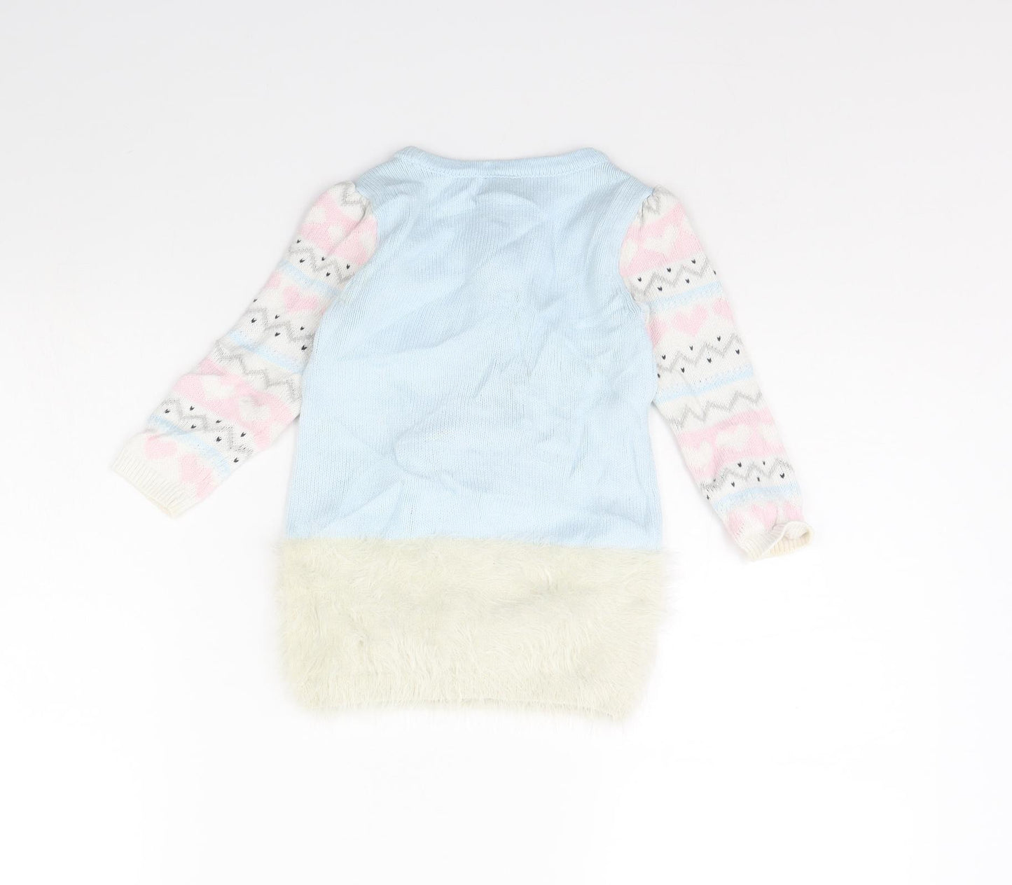 TU Girls Blue   Jumper Dress  Size 9-12 Months  - penguin