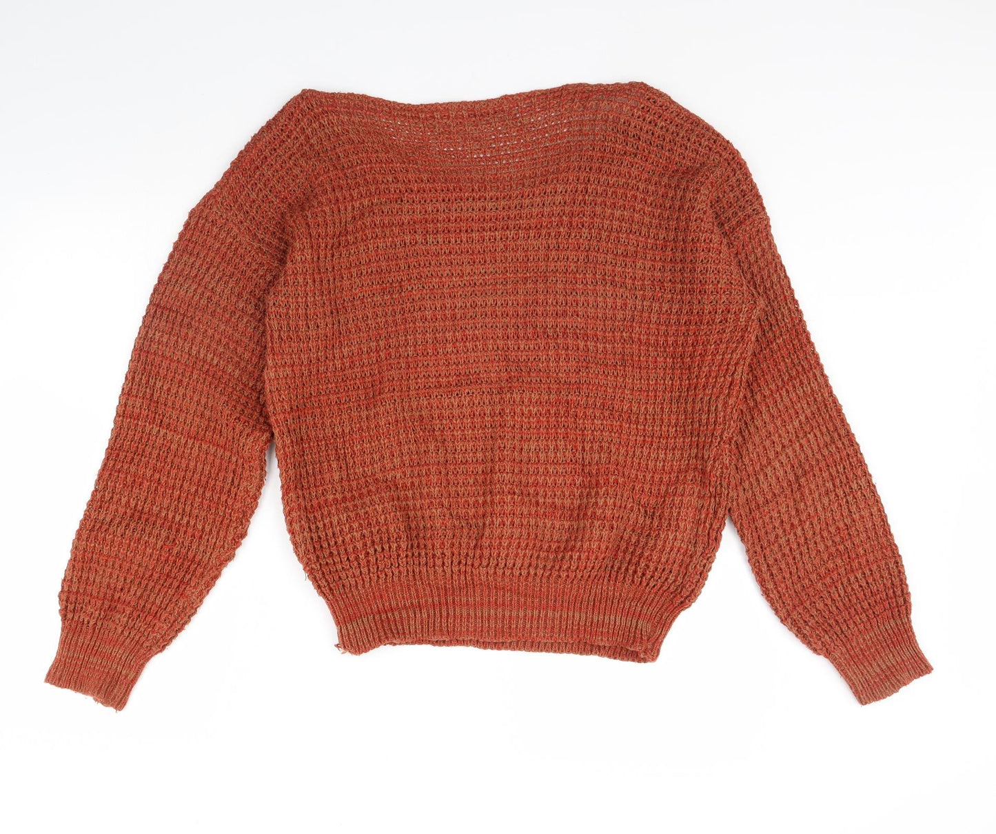 Boohoo Womens Orange   Pullover Jumper Size S