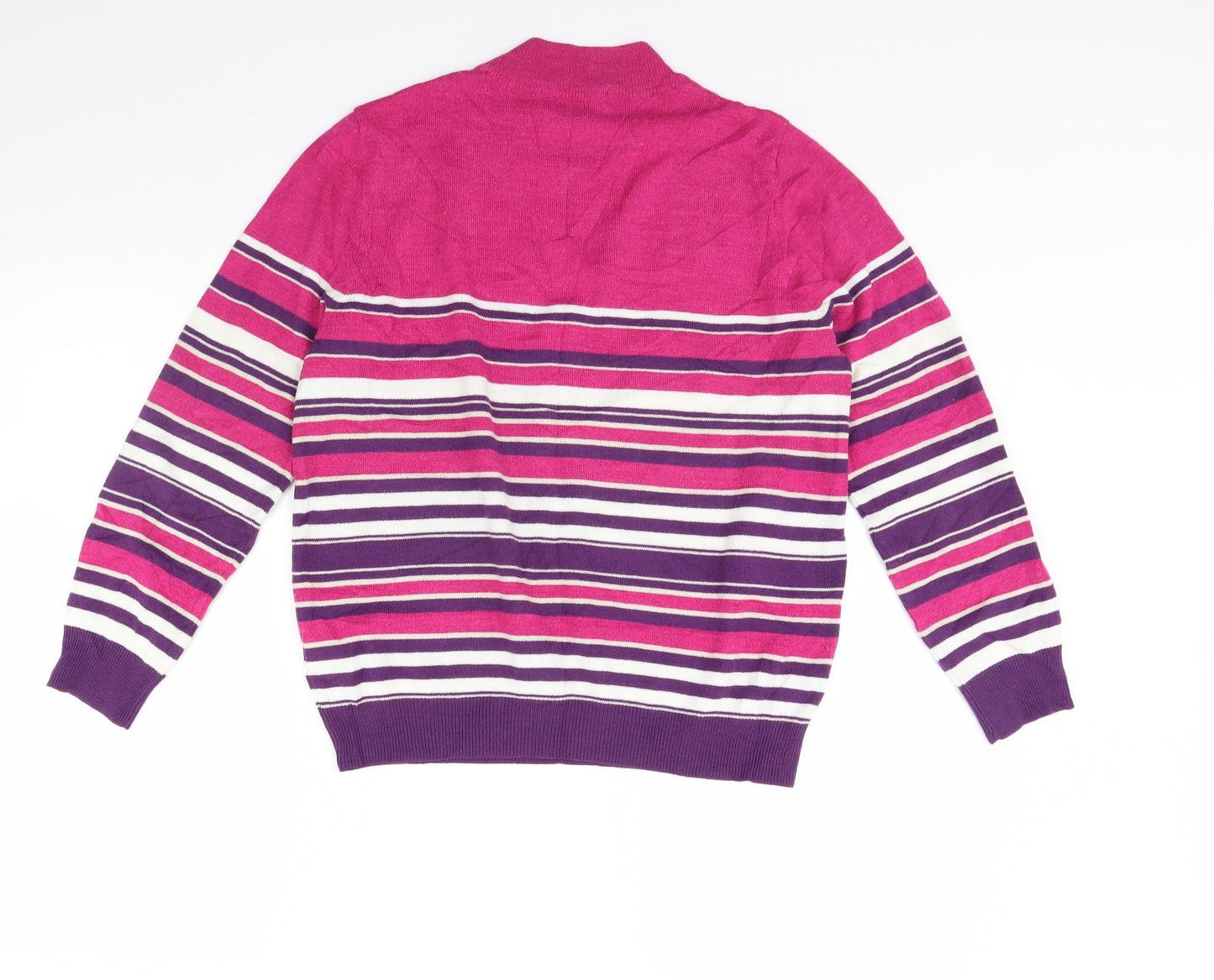 m&s Womens Multicoloured Striped  Pullover Jumper Size 12