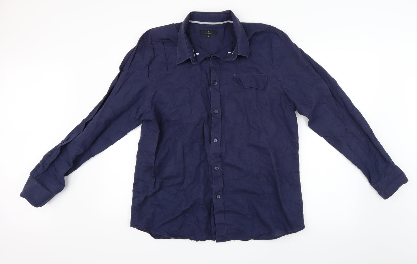 Jeff Banks Mens Blue    Dress Shirt Size L