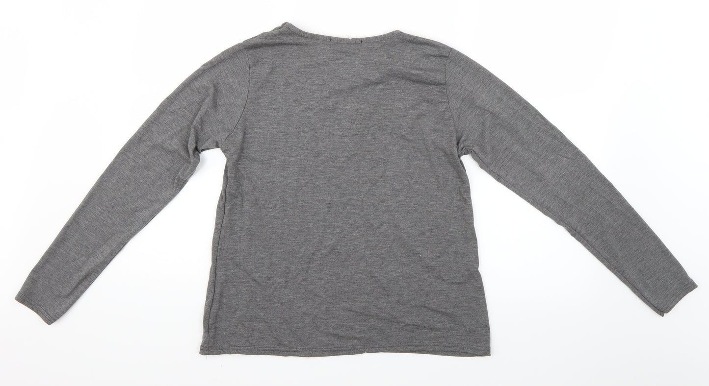 Zuppe Womens Grey   Basic T-Shirt Size 4