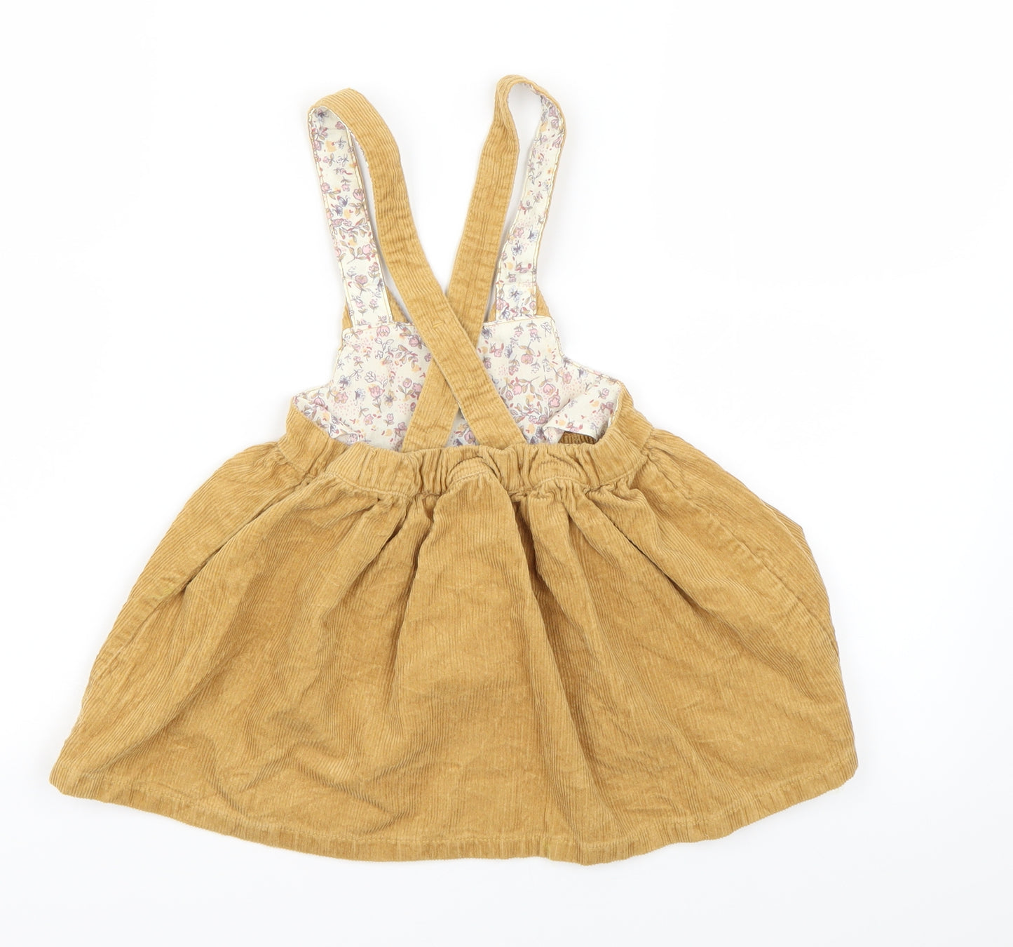 NEXT Girls Beige   Pinafore/Dungaree Dress  Size 2-3 Years