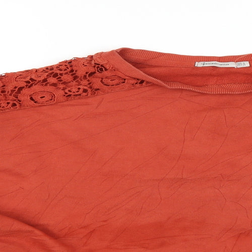 Stradivarius Womens Orange   Cropped Blouse Size S