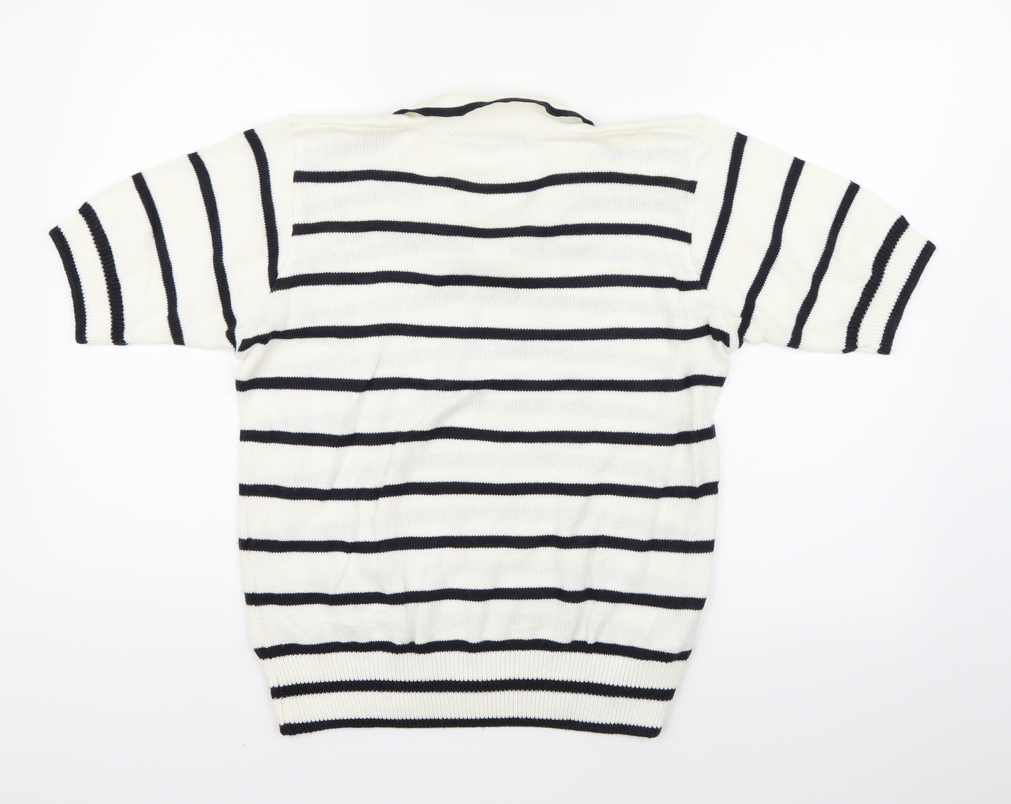 Marks and Spencer Womens White Striped  Basic Blouse Size 12