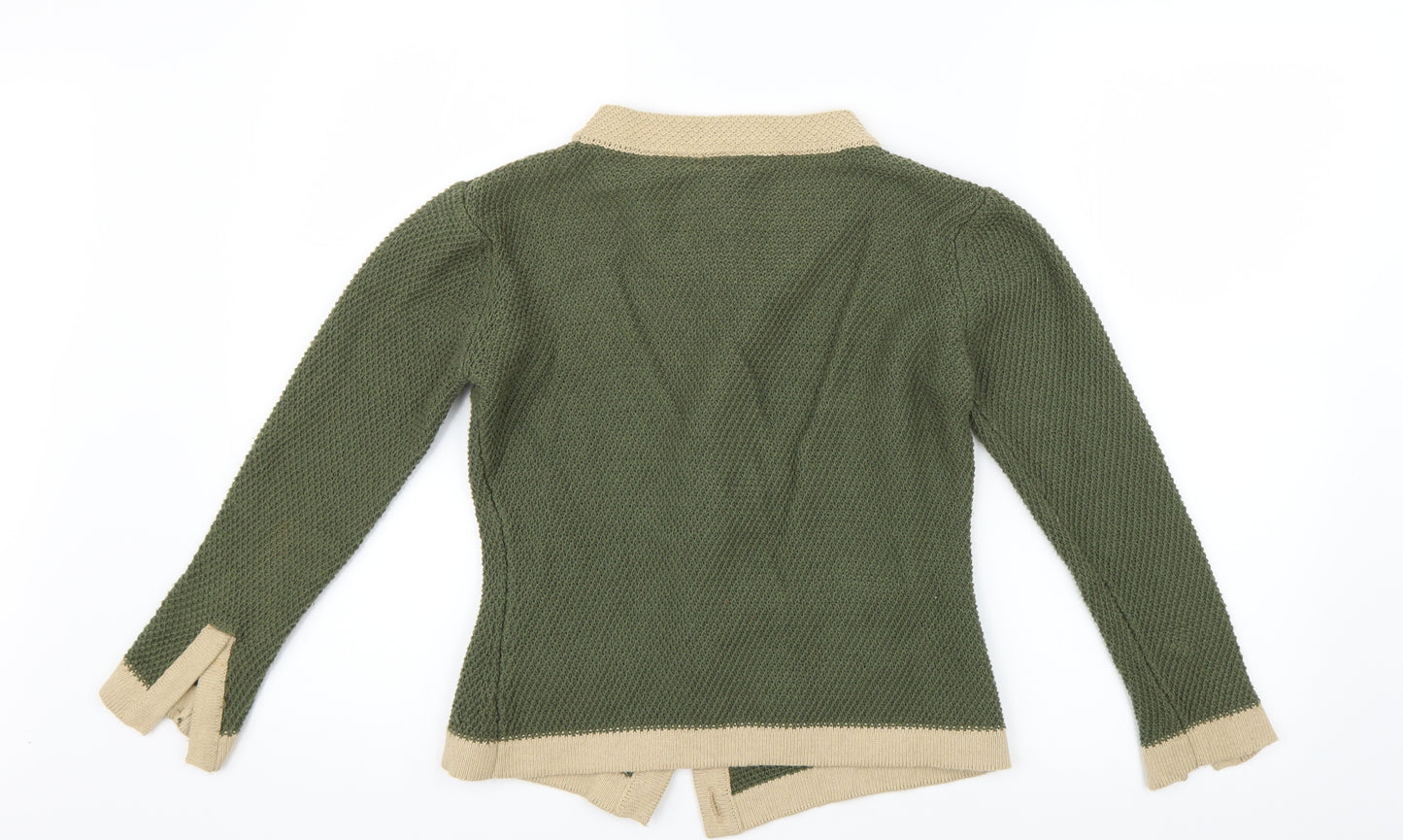 Bianco & Blu Womens Green   Cardigan Jumper Size 12