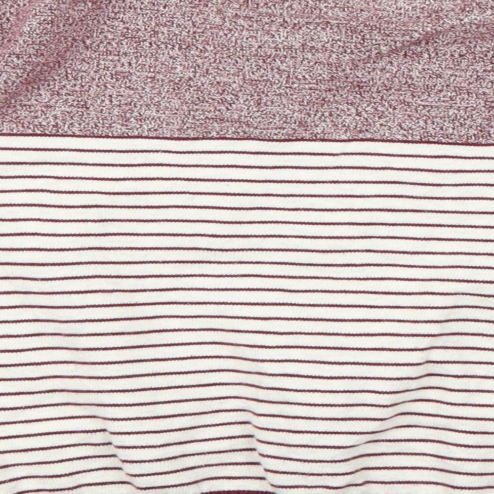 Primark Boys Red Striped  Pullover Jumper Size 7-8 Years