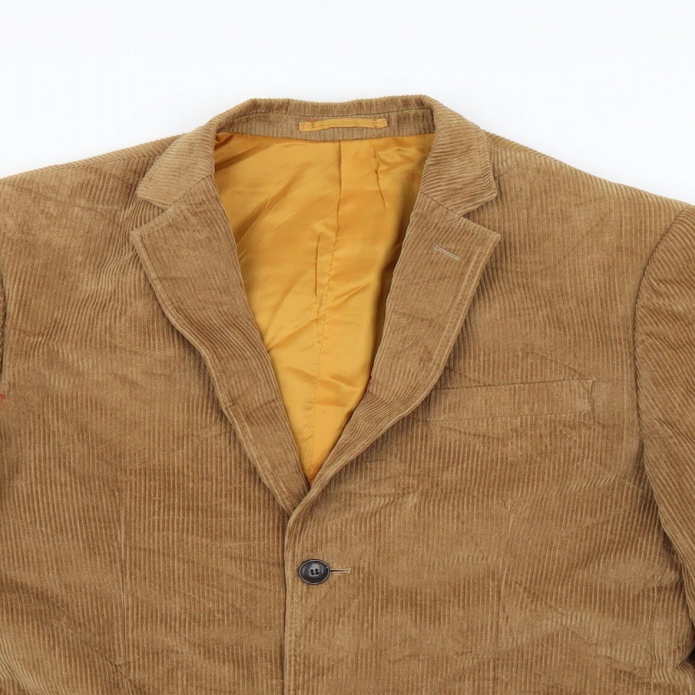 Sterling Mens Beige  Corduroy Jacket Blazer Size 42