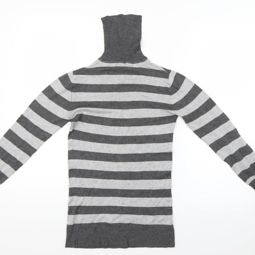 Primark Womens Grey Striped  Basic Blouse Size 10