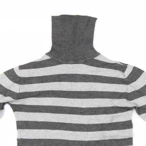 Primark Womens Grey Striped  Basic Blouse Size 10